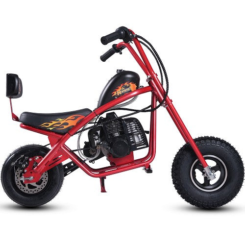 MotoTec 49cc Gas Mini Chopper V2 Black – 2-Stroke Kids Pocket Bike, Cruiser Style
