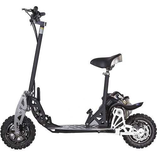 UberScoot 2x49cc Scooter Gas,2-Stroke,Max Load:265lbs,Speed:30mph,Range:20miles,Tires:11"