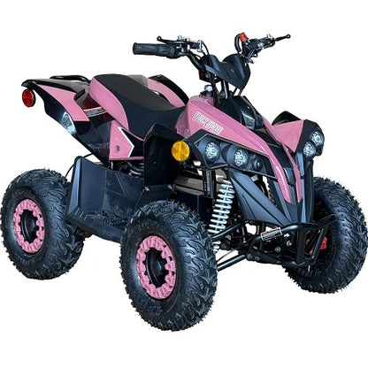 MotoTec E-Bully 36V 1000W Electric ATV White | Kids Off-Road Quad Bike