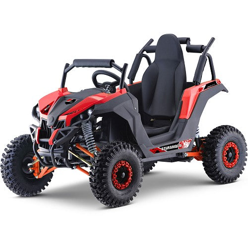 MotoTec Raider UTV for kids 48v 1200w Full Suspension Green MotoTec