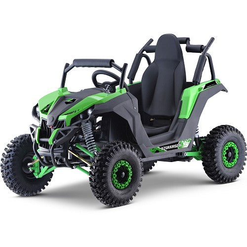 MotoTec Raider UTV for kids 48v 1200w Full Suspension Green MotoTec